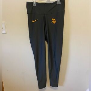 Nike Minnesota Vikings women’s leggings medium gray with decals